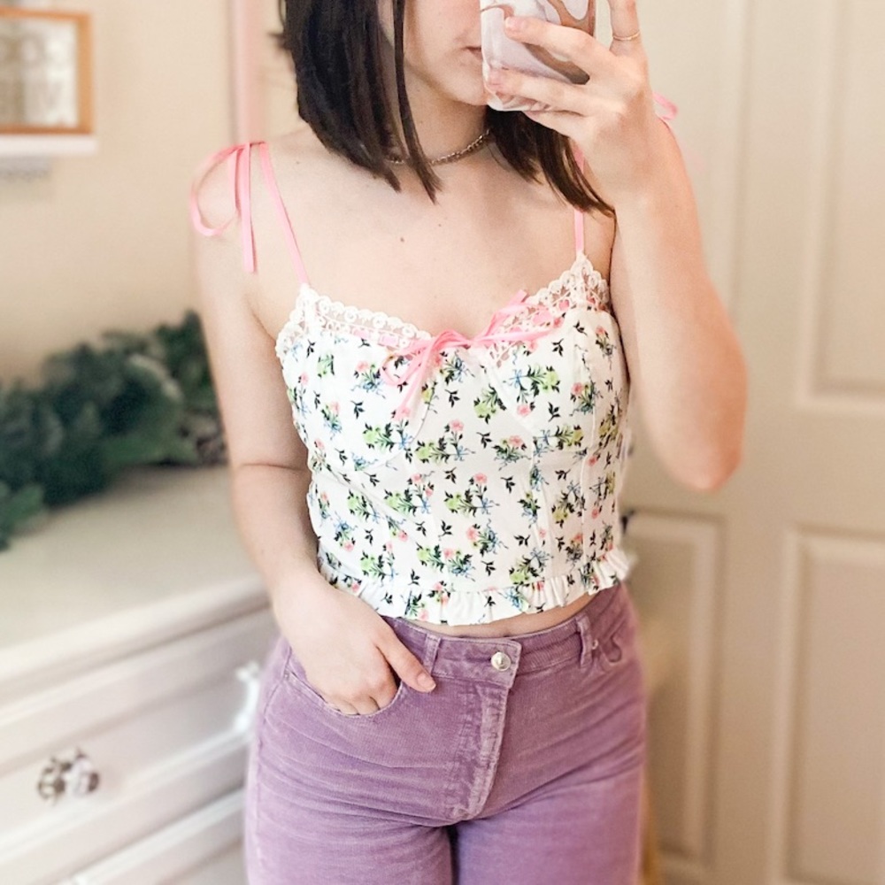 NWT Cider Floral Corset Top